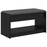 vidaXL Banc d'entrée Chêne Noir 83 x 38 x 45 cm