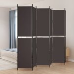 vidaXL Cloison de séparation 6 panneaux Marron 300x220 cm Tissu