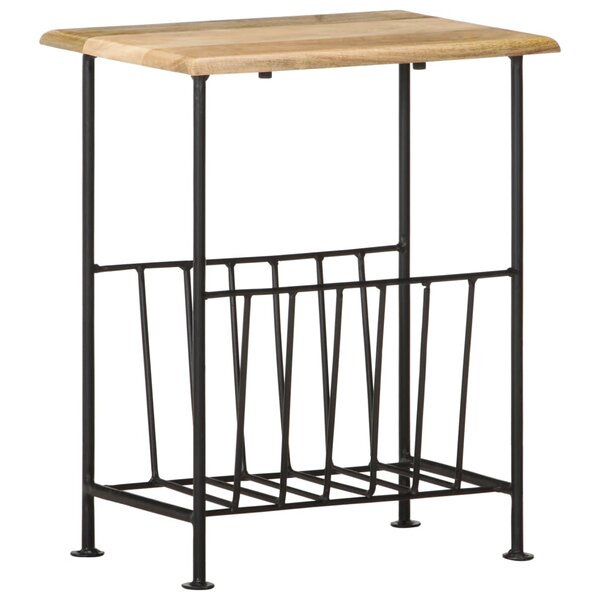 vidaXL Porte-revues 40x30x50 cm Bois de manguier solide et acier