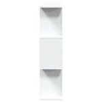 vidaXL Bibliothèque séparateur de pièce à 3 niveaux Blanc 70 x 24 x 97 cm Bois d'ingénierie