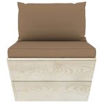 vidaXL Salon de jardin palette 6 Pièces avec coussins bois d'épicéa