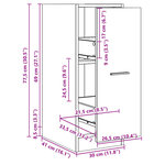 vidaXL Armoire d'apothicaire vieux bois 30x41x77 5cm bois d'ingénierie