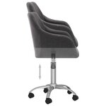 Vidaxl chaises pivotantes à manger lot de 2 taupe tissu