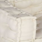 vidaXL Canapé modulaire 2 places crème 140x70x36 tissu