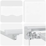 vidaXL Cadre de store manuel avec LEDs Blanc 4 × 3 5 m