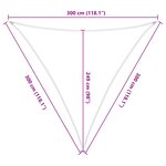 vidaXL Voile d'ombre Gris clair et blanc 3 x 3 x 3 m