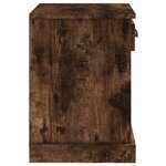 vidaXL Table de chevet chêne fumé 43x36x50 cm