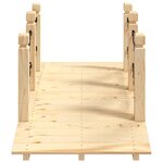 vidaXL Pont de jardin avec garde-corps en chaîne bois massif épicéa