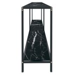 vidaXL Table console Noir 200x35x75 5 cm Verre trempé