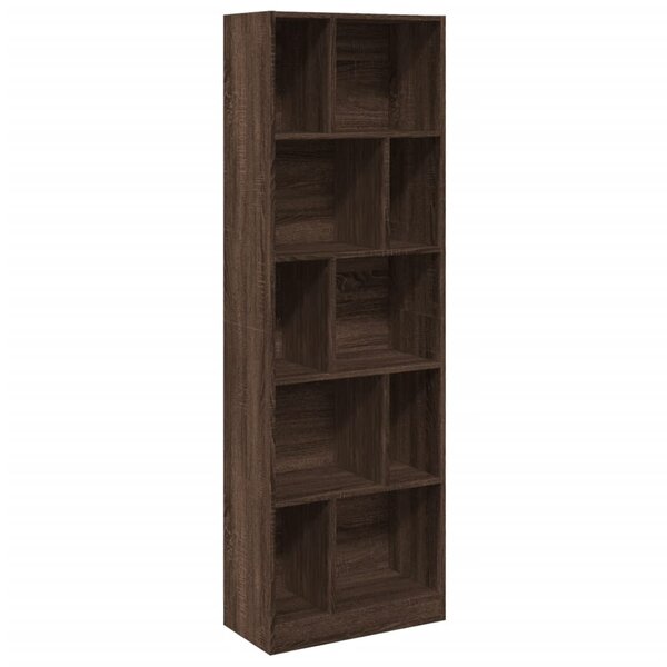 vidaXL Bibliothèque chêne marron 57x28 5x174 cm bois d'ingénierie