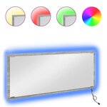 vidaXL Miroir Gris Sonoma 90 x 8 5 x 37 cm Bois d'ingénierie