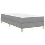vidaXL Lit à ressorts avec matelas Gris clair 100 x 200 cm tissu