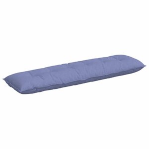 vidaXL Coussin de Dos Bleu denim 180 x 19 x 50 cm tissu