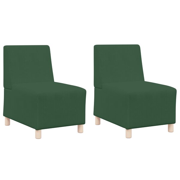 vidaXL Sofa Chiar 2 Pièces Vert jungle 55 x 74 x 82 cm