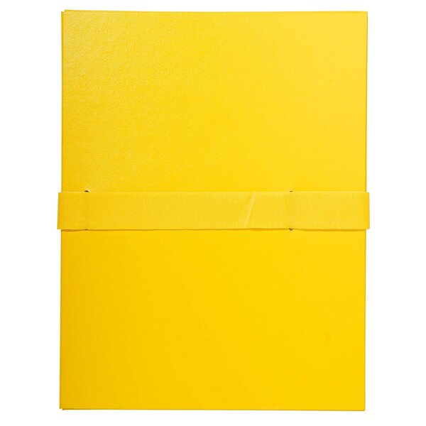 Chemise Extensible Balacron Sans Rabat Sangle Scratch - 24x32cm - Jaune - X 10 - Exacompta