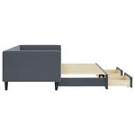 vidaXL Lit de jour avec gigogne et tiroirs sans matelas 90x200 cm