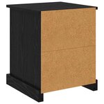 vidaXL Cabinet de chevet avec tiroir Chêne noir 39 x 39 x 47.5 cm