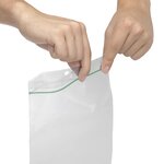Sachet zip 50  recyclé à bandes blanches 60 microns raja 20x20 cm (lot de 1000)