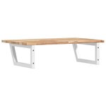 vidaXL Étagère de vasque murale acier et bois massif d'acacia