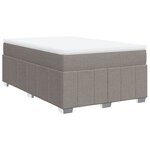 vidaXL Sommier à lattes de lit avec matelas taupe 120x190 cm tissu