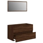 vidaXL Ensemble de meubles de salle de bain 2 Pièces Chêne marron