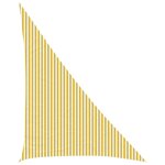 vidaXL Voile d'ombre 4 x 5 x 6 8 m HDPE Triangulaire Jaune et blanc