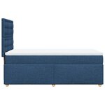 vidaXL Sommier à lattes de lit avec matelas Bleu 80x200 cm Tissu