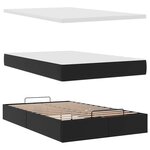 vidaXL Cadre de lit ottoman avec matelas noir 120x190 cm similicuir
