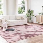 vidaXL Tapis Shaggy à poils longs NAVARRA rose poudré 240x340 cm