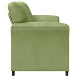vidaXL Sofa 3 places Vert clair 198 x 83 x 95 cm Velours