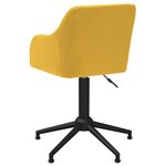 vidaXL Chaise pivotante de salle à manger Jaune Tissu