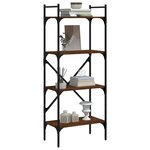 vidaXL Bibliothèque à 4 niveaux chêne marron 56x31 5x138 5 cm