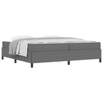 vidaXL Cadre de lit avec matelas Gris clair 200 x 200 cm tissu