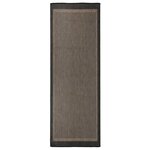 vidaXL Tapis à tissage plat d'extérieur 80x250 cm Marron foncé