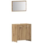 vidaXL Ensemble de meubles salle de bain 3 Pièces bois d'ingénierie