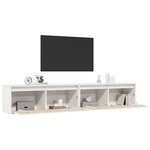 vidaXL Armoires murales 2 Pièces Blanc 100x30x35 cm Bois de pin massif