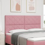 vidaXL Tête de Lit LED Rose Ensemble de 3 Rose Housse 180 cm USB-C
