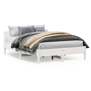 vidaXL Cadre de lit sans matelas blanc 160x200 cm bois de pin massif