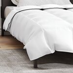 vidaXL Duvet d'hiver Blanc 140 x 220 cm Polyester Pêche 105gsm