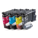 Cartouches d'encre d'origine Brother LC521VAL (4 packs) (noir/c/magenta/jaune) - LC521VAL