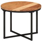 vidaXL Table basse 45x45x35 cm bois massif acacia et fer