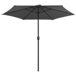 vidaXL Parasol de jardin et mât en aluminium 270x246 cm Anthracite