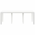 vidaXL Table de jardin pour repas Blanc 200 x 100 x 73 cm polyrotin