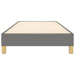 vidaXL Cadre de lit à ressorts gris foncé 90x200 cm tissu