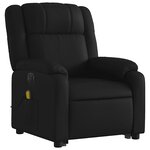 vidaXL Fauteuil inclinable de massage électrique noir similicuir