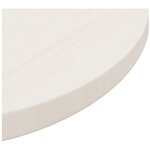 vidaXL Dessus de table Blanc Ø50x2 5 cm Bois de pin massif