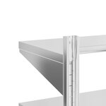 vidaXL Étagère murale à 2 niveaux 50x40x60 cm argenté acier inoxydable