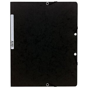 Chemise à élastiques sans Rabats carton 400g 24x32 cm Noir EXACOMPTA