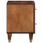 vidaXL Cabinet de chevet avec tiroir 2 Pièces Marron miel 40 x 33 x 46 cm