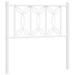 vidaXL Tête de lit de remplacement métal blanc 80 cm